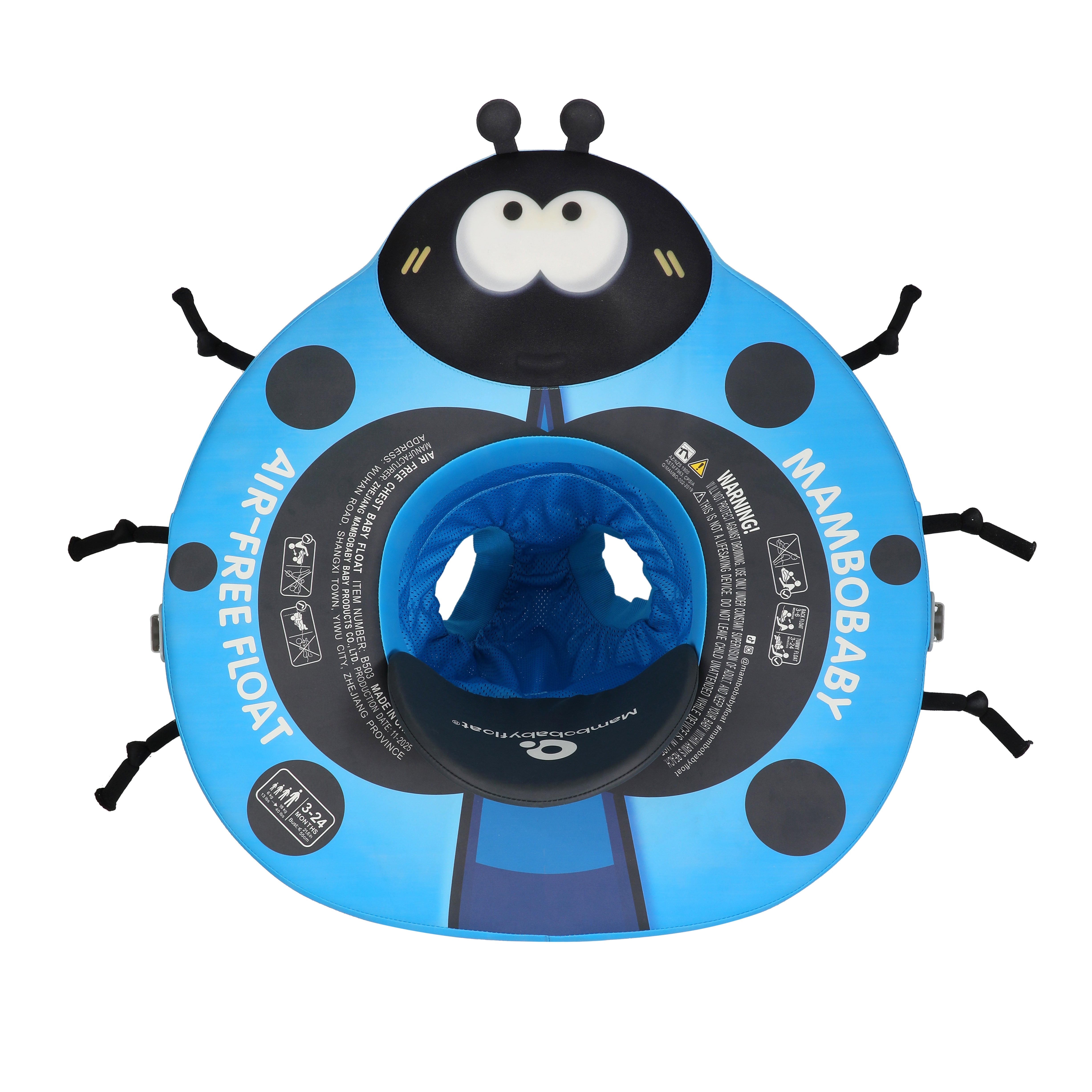 Mambobaby Air-Free Ladybug Baby Seat Float