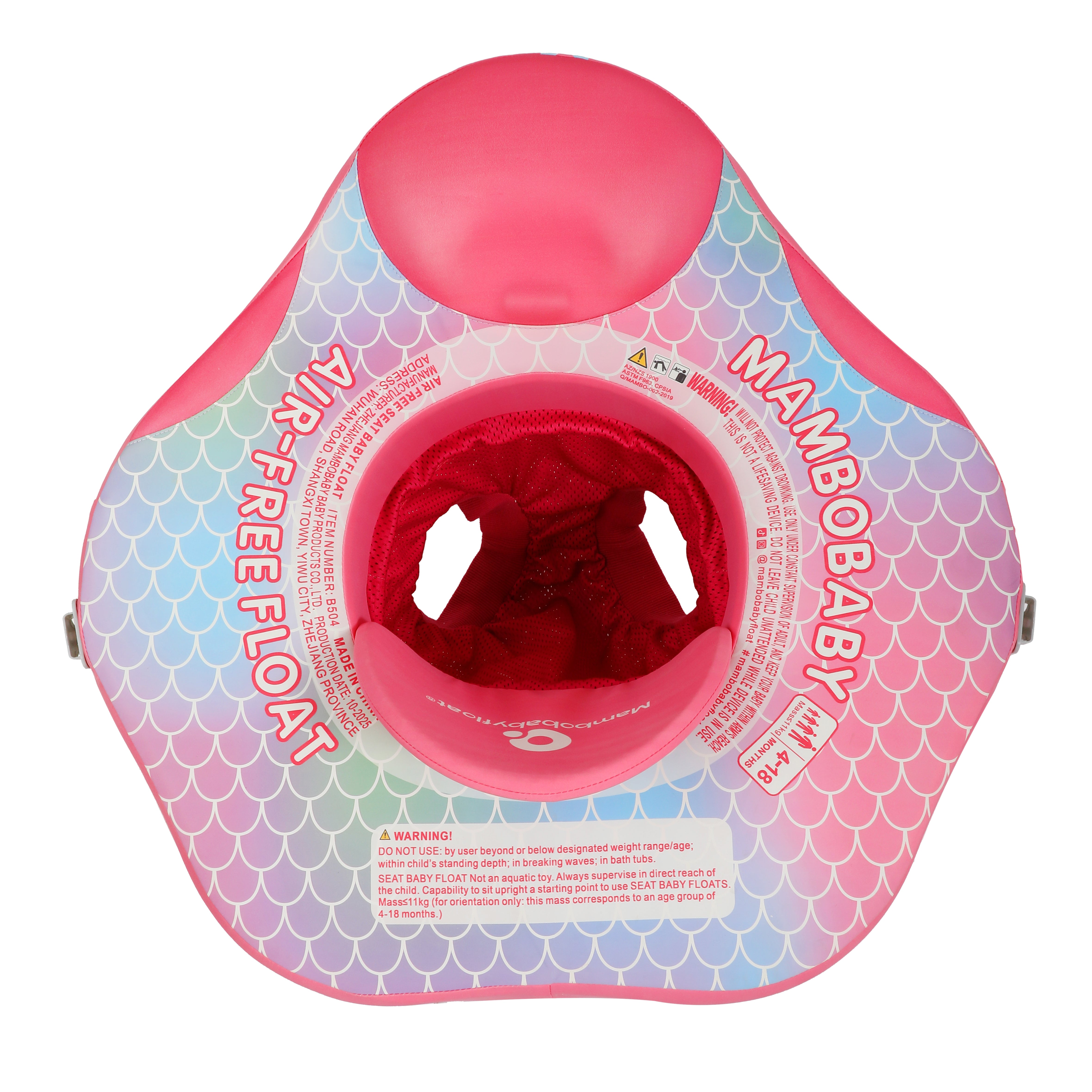 Mambobaby Air-Free Mermaid Baby Seat Float