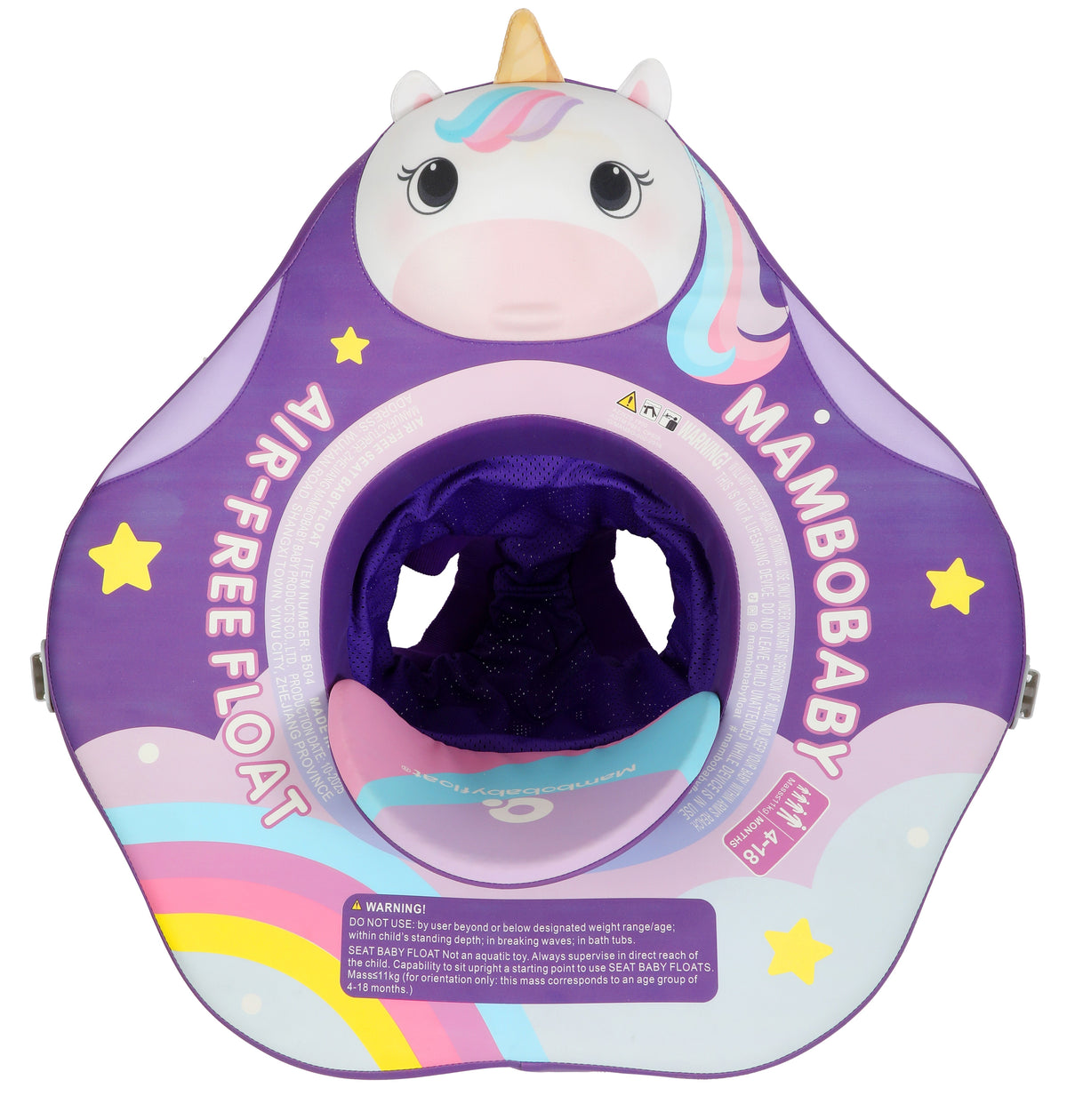 Mambobaby Air-Free Unicorn Baby Seat Float