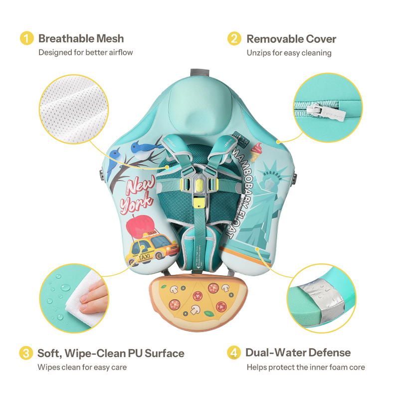 Mambobaby Deluxe™ New York Chest Float with 3D Canopy