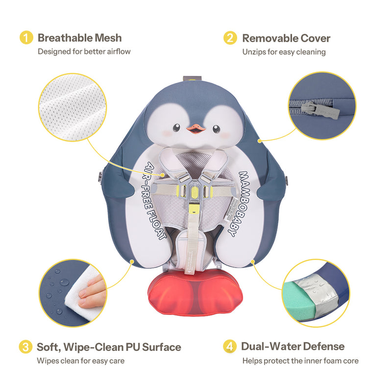 Mambobaby Deluxe™ Penguin Chest Float with 3D Canopy