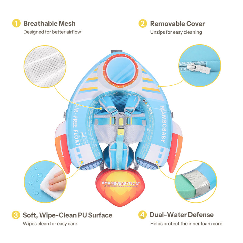 Mambobaby Deluxe™ Rocket Chest Float with 3D Canopy