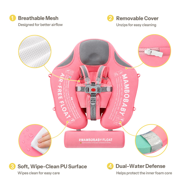 Mambobaby Classic™ Air-Free Chest  Float with Canopy