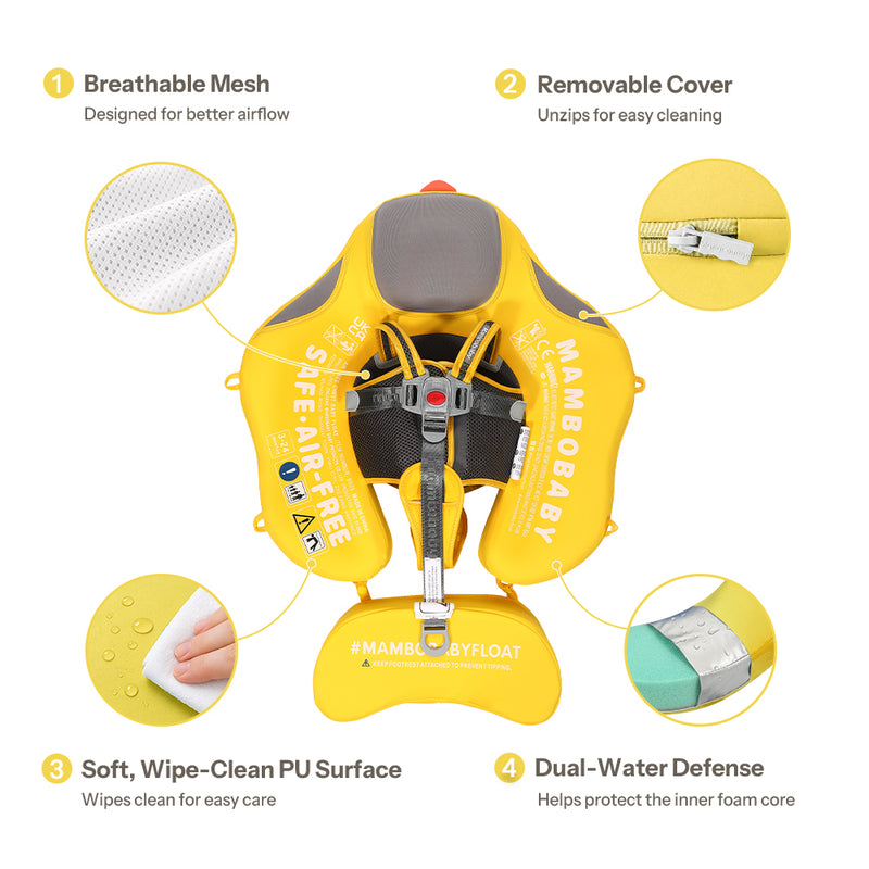 Mambobaby Classic™ Duck Baby Chest Float with Canopy