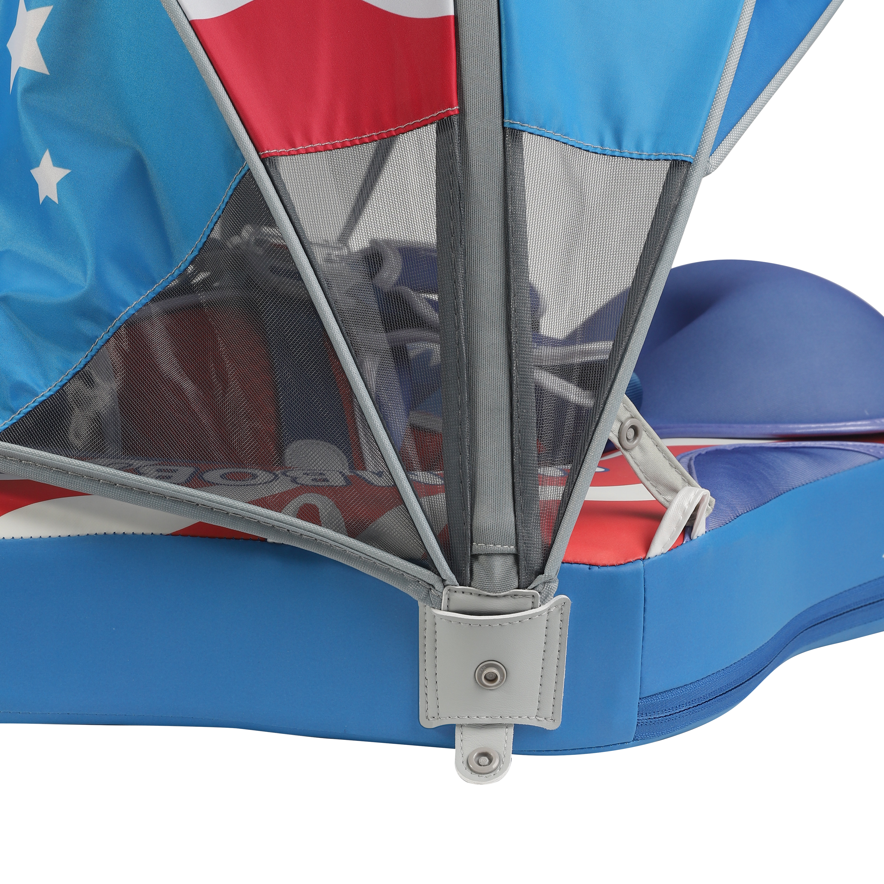 Mambobaby Air-Free Haifischmaul Kuschel-Schwimmhilfe mit 3D-Verdeck