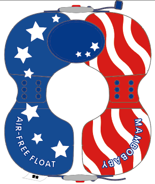 Mambobaby Air-Free Stars&Stripes Baby Shoulder Float