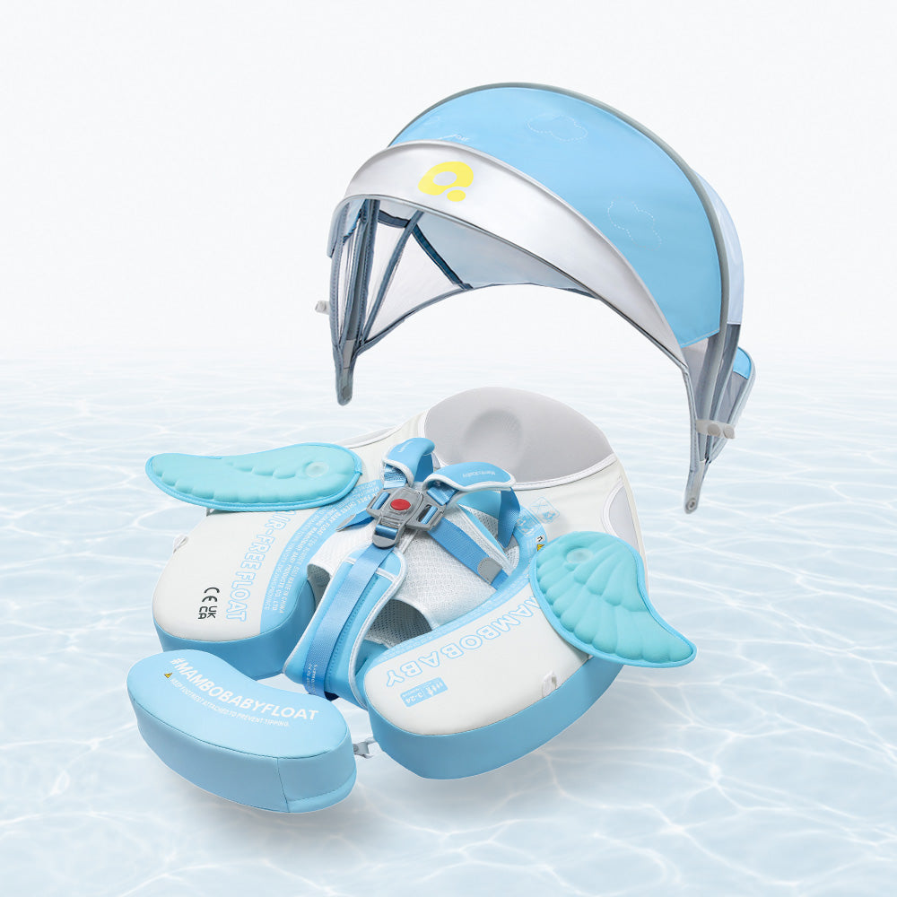 Mambobaby Deluxe™ Air-Free Wings Chest Float with 3D Canopy