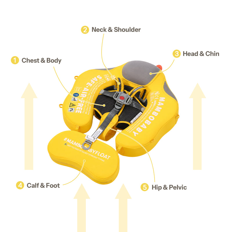 Mambobaby Classic™ Duck Baby Chest Float with Canopy