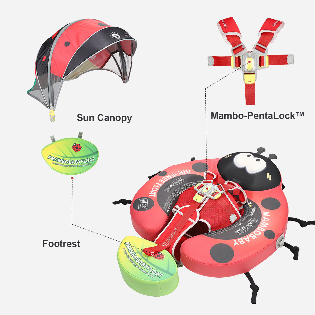 Mambobaby Deluxe™ Ladybug Chest Float with 3D Canopy