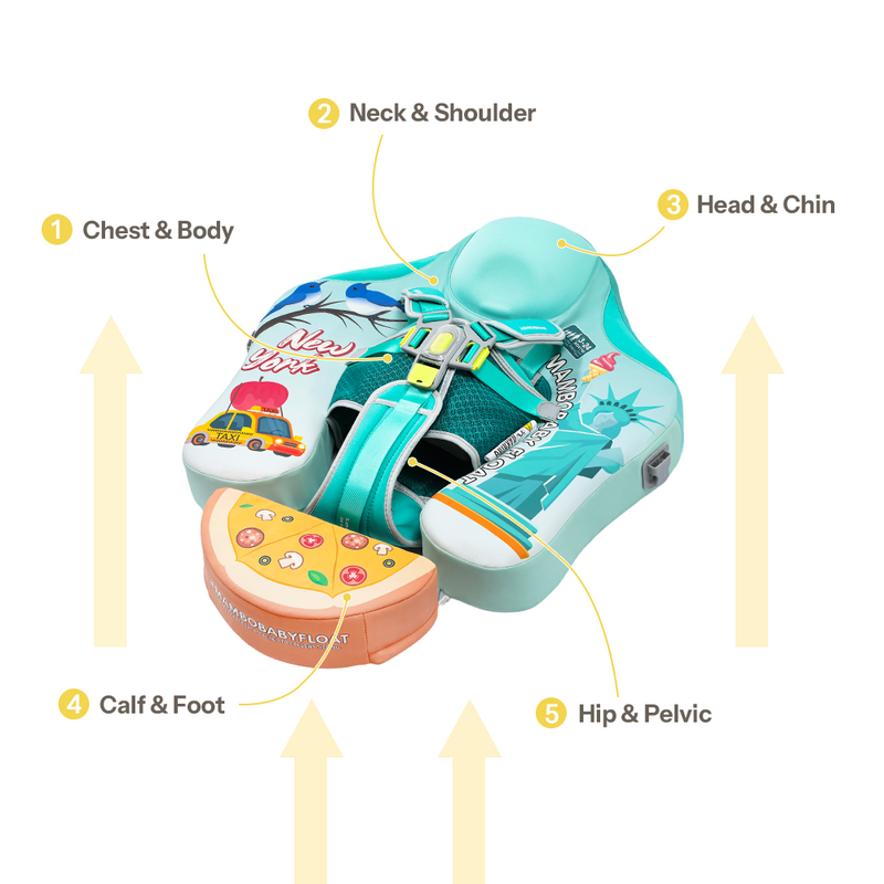 Mambobaby Deluxe™ New York Chest Float with 3D Canopy