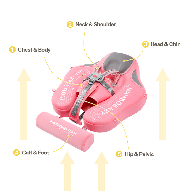 Mambobaby Classic™ Air-Free Chest  Float with Canopy