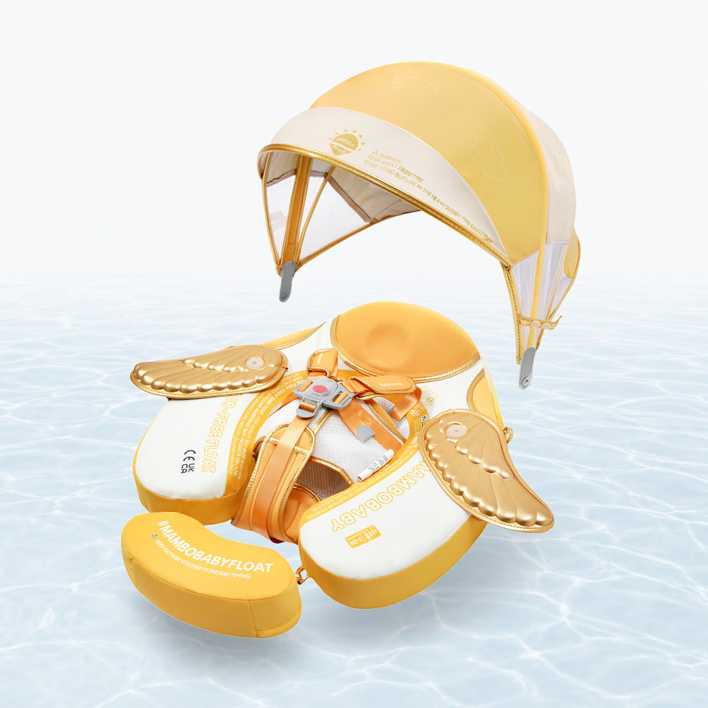 Mambobaby Deluxe™ Air-Free Wings Chest Float with 3D Canopy