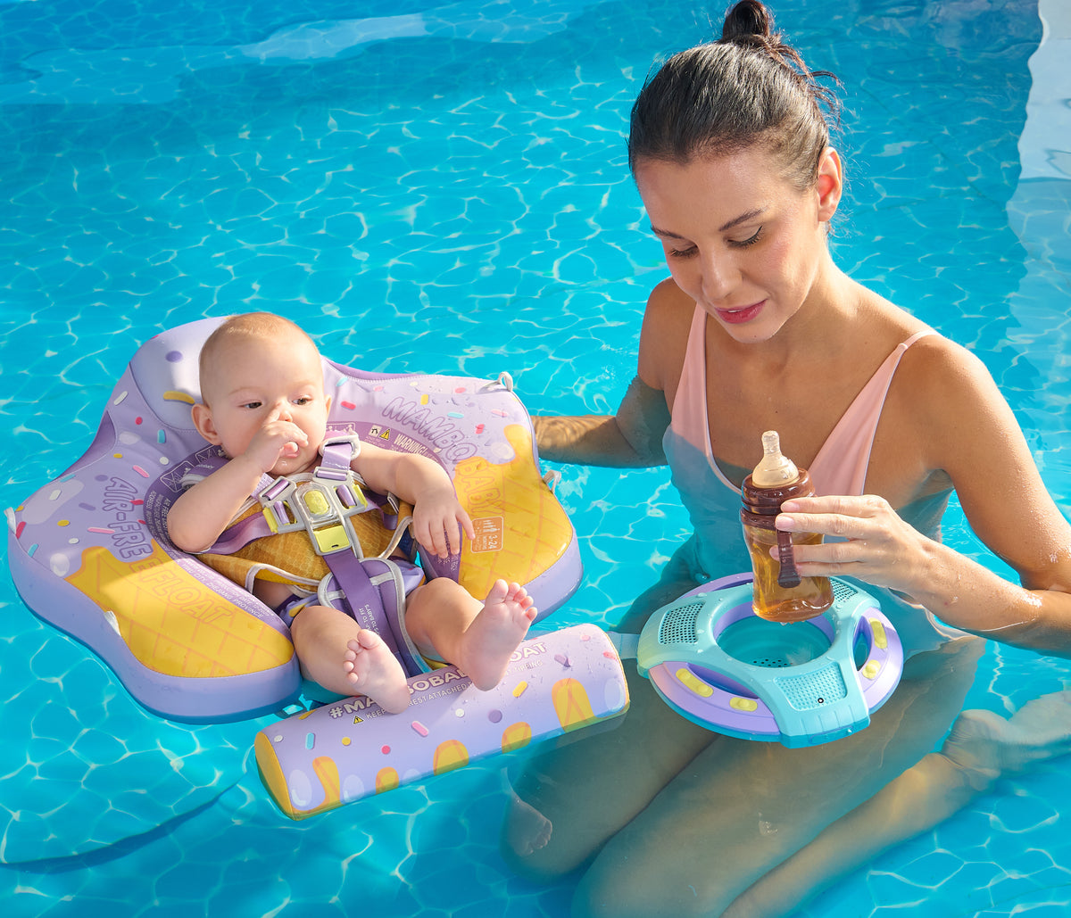 Mambobaby Classic™ Ice Cream Air-Free Chest Float with Canopy
