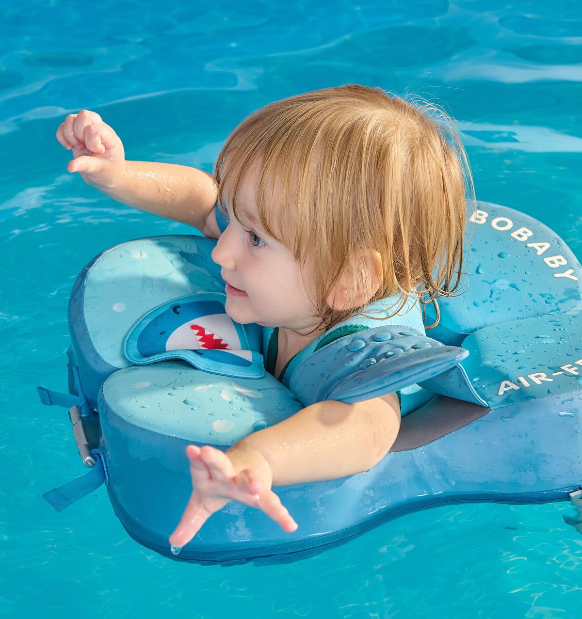 Mambobaby Air-Free Shark Baby Shoulder Float