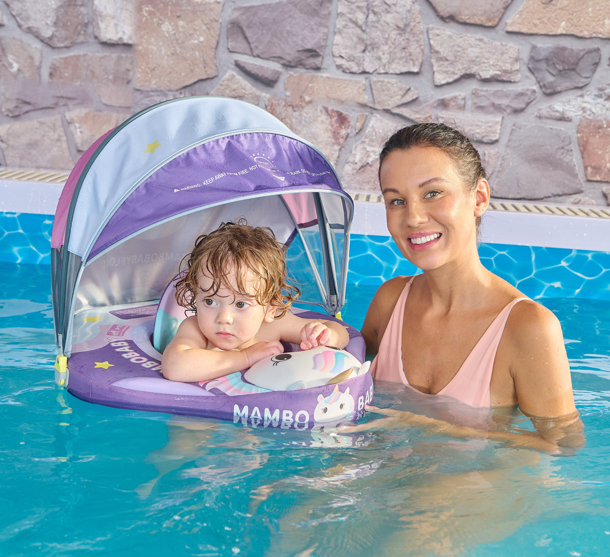 Mambobaby Air-Free Unicorn Baby Seat Float