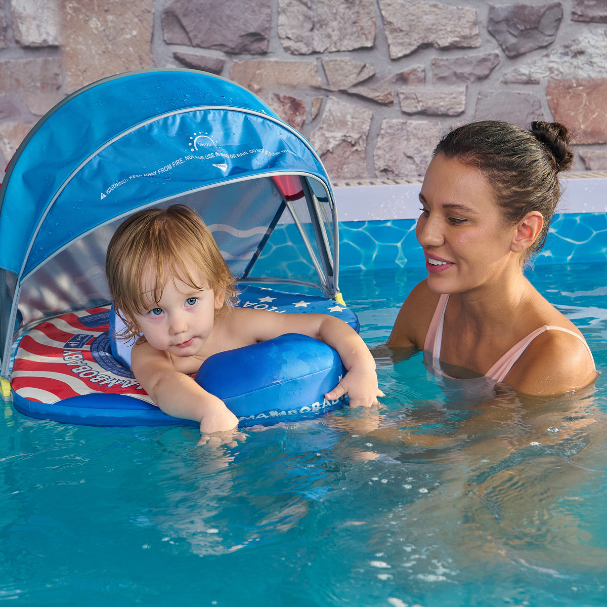 Mambobaby Air-Free Stars&Stripes Baby Seat Float