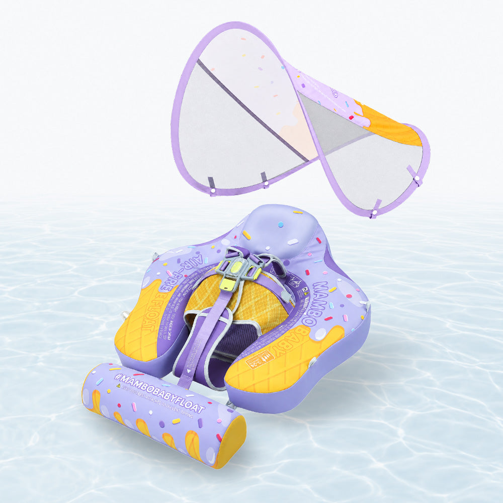 Mambobaby Deluxe™ Ice Cream Air-Free Chest Float with Canopy