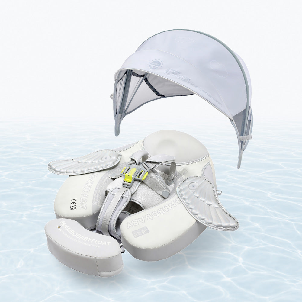 Mambobaby Deluxe™ Air-Free Wings Chest Float with 3D Canopy