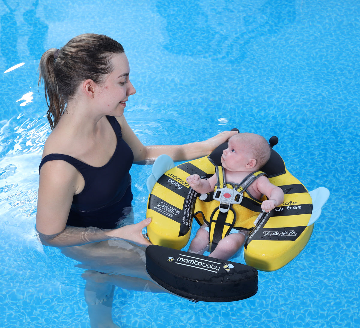 Mambobaby Deluxe™  Bee Chest Float with 3D Canopy