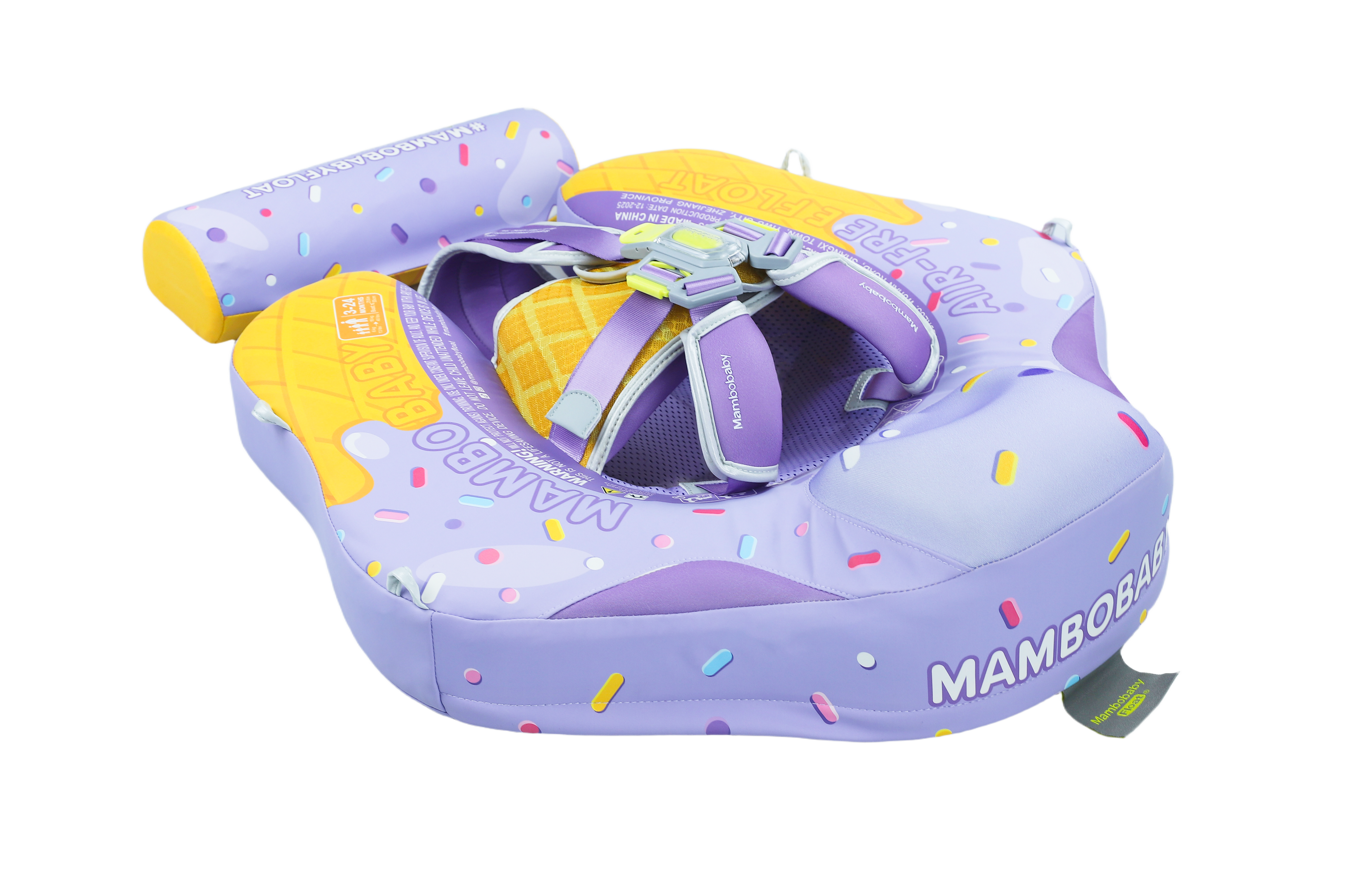 Mambobaby Air-Free Haifischmaul Kuschel-Schwimmhilfe mit 3D-Verdeck