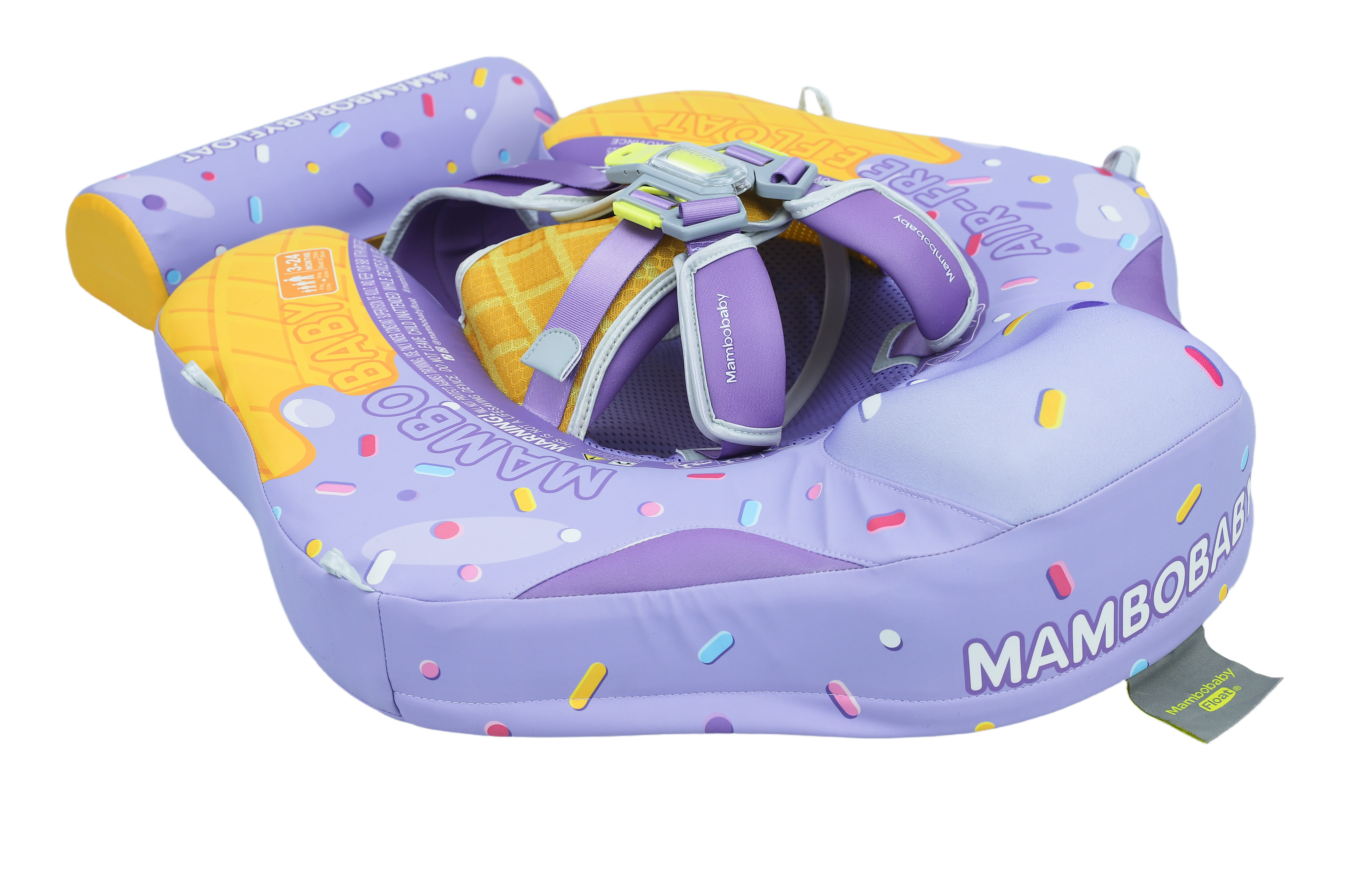 Mambobaby Air-Free Haifischmaul Kuschel-Schwimmhilfe mit 3D-Verdeck