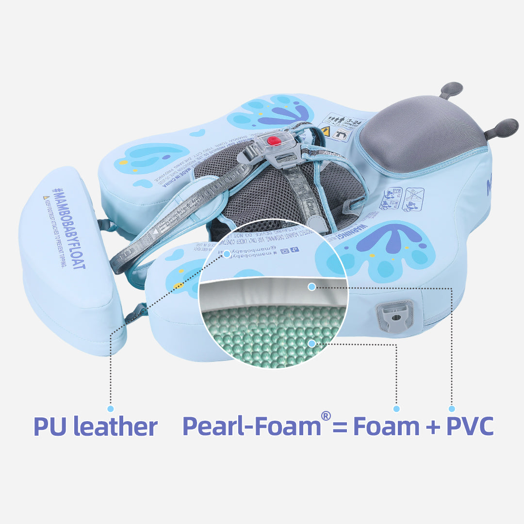 Mambobaby Deluxe™ Blue Butterfly Chest Float with 3D Canopy
