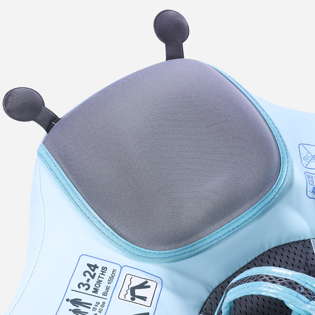 Mambobaby Deluxe™ Blue Butterfly Chest Float with 3D Canopy