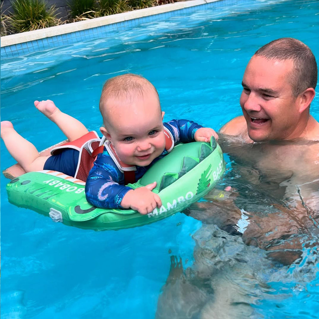Mambobaby Deluxe™ Crocodile Chest Float with 3D Canopy