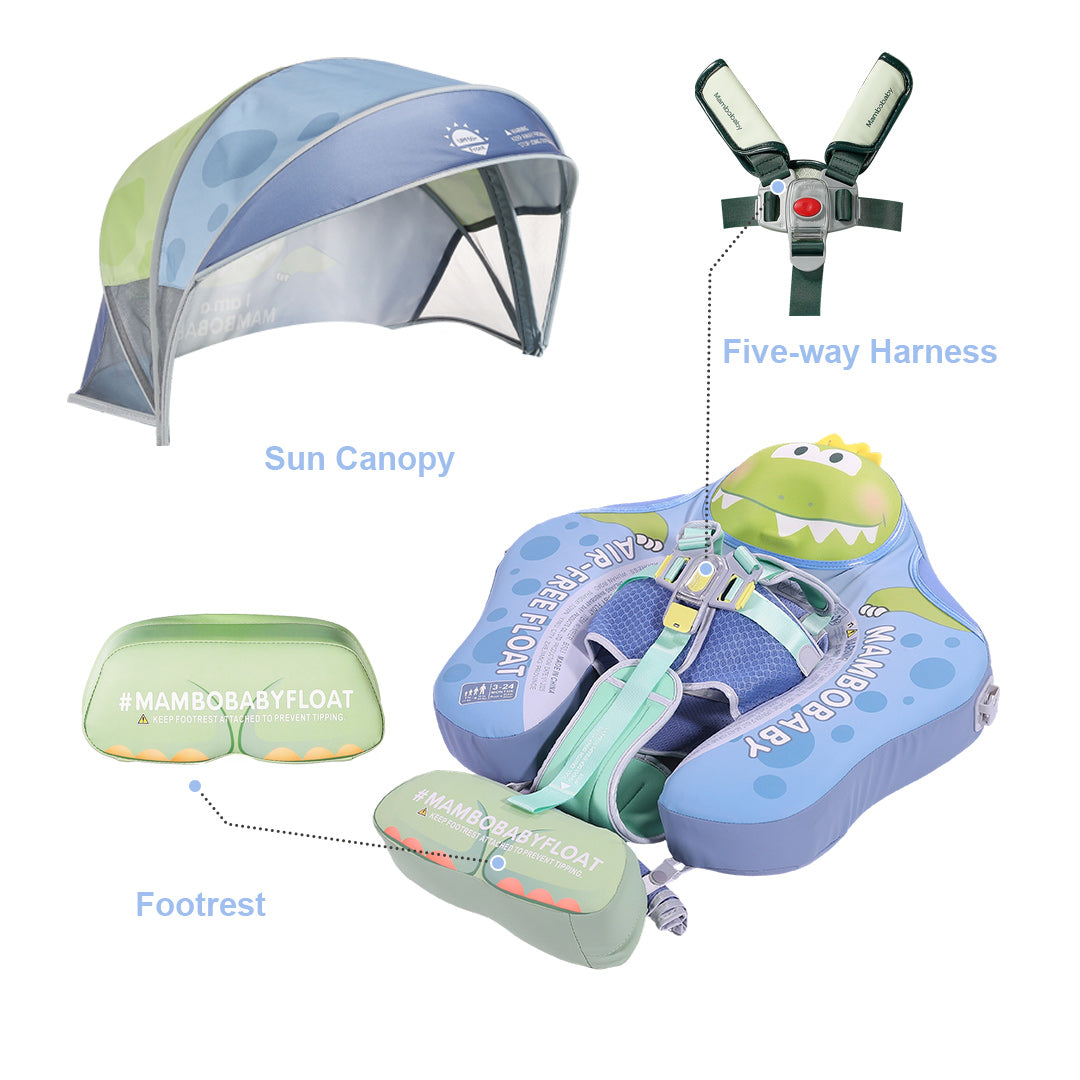 Mambobaby Deluxe™ Dino Jaw Chest Float with 3D Canopy