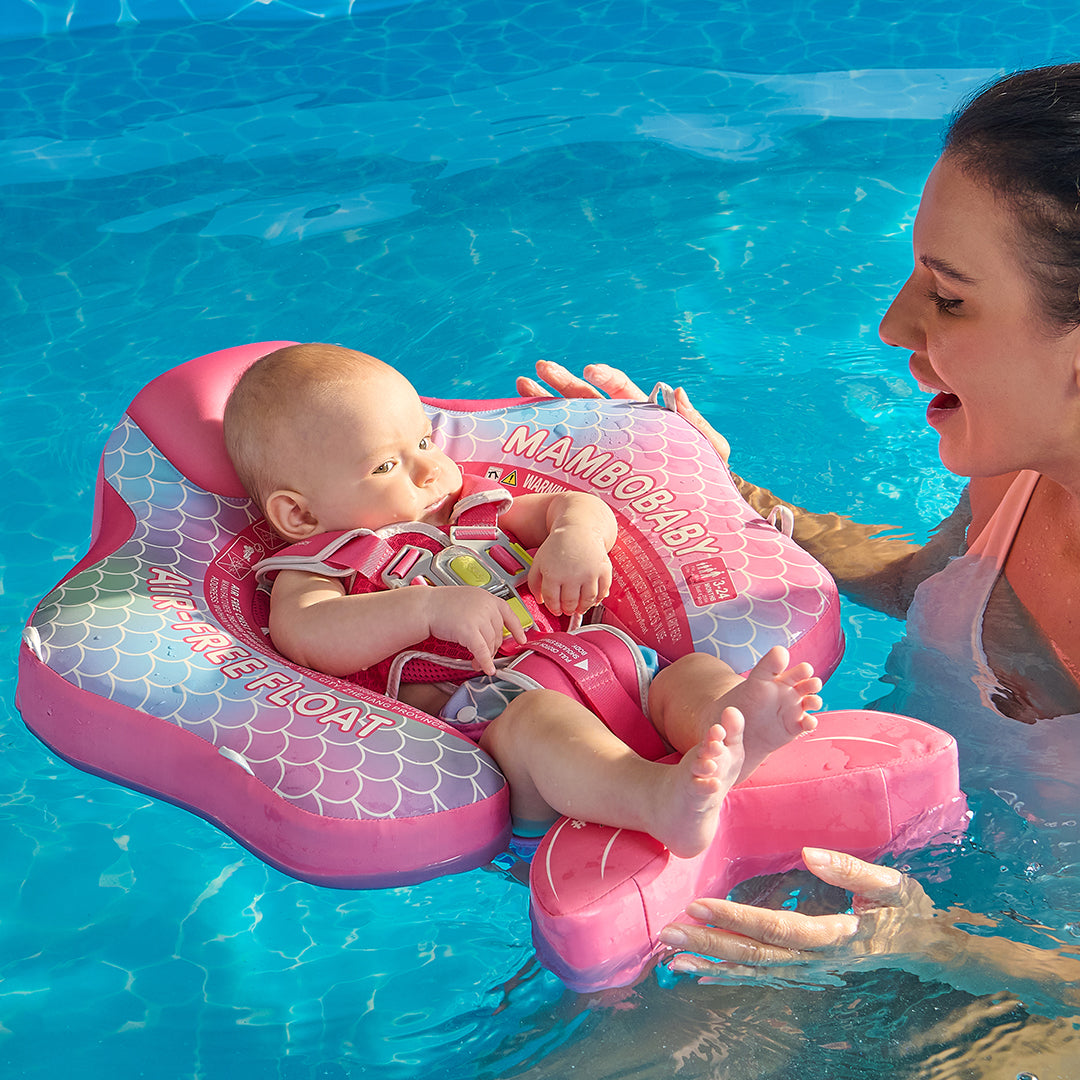 Mambobaby Deluxe™ Air-Free Mermaid Chest Float with Canopy