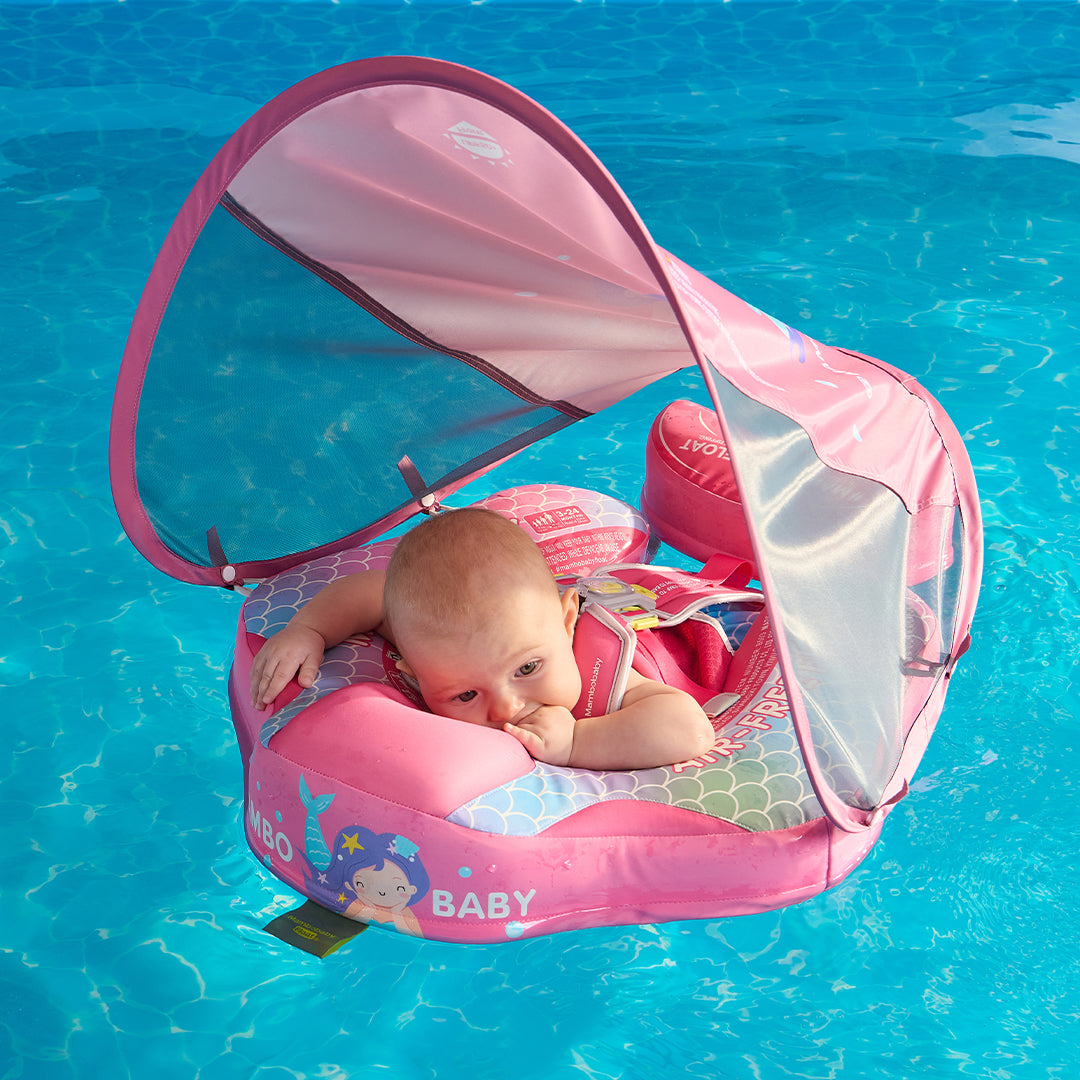 Mambobaby Deluxe™ Air-Free Mermaid Chest Float with Canopy