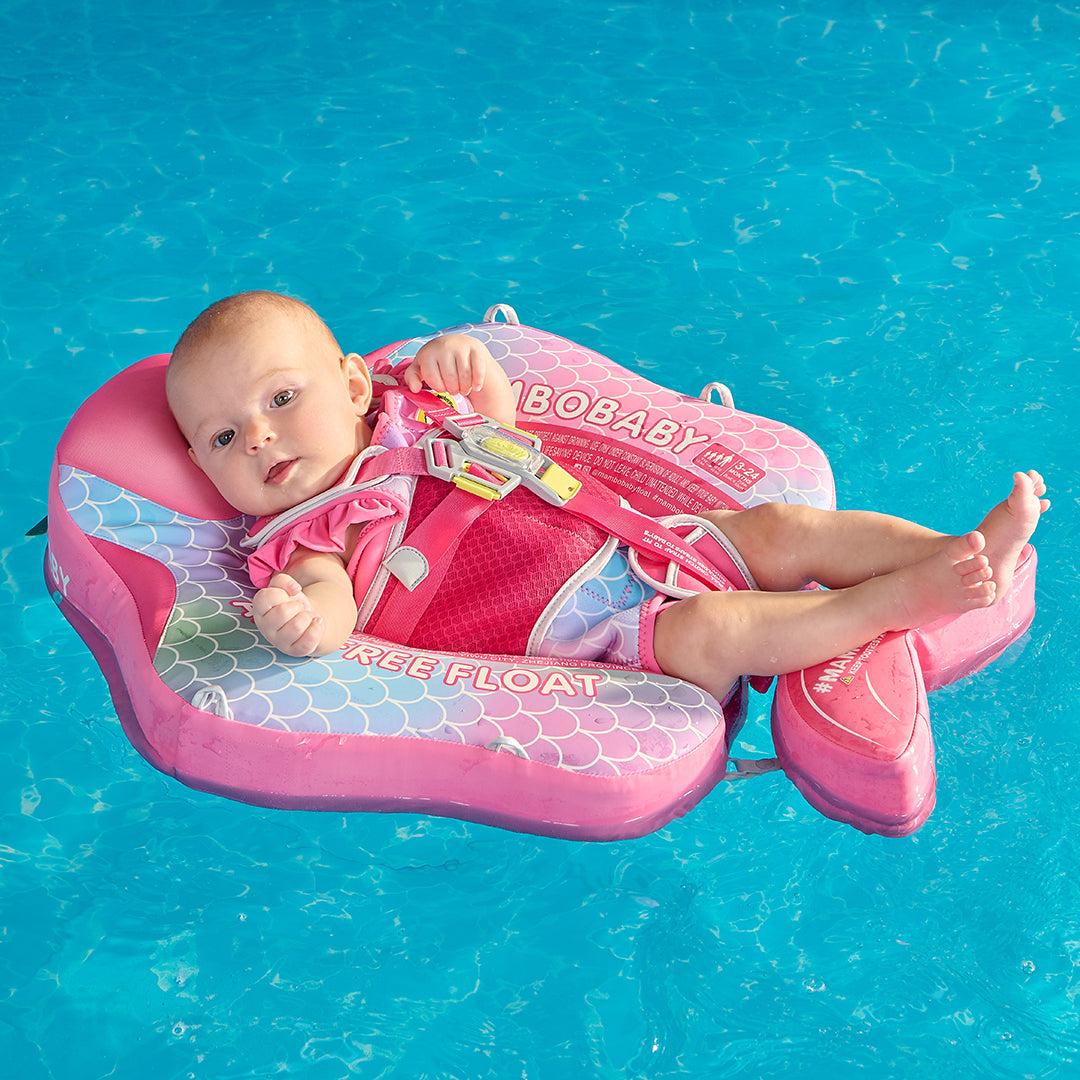 Mambobaby Deluxe™ Air-Free Mermaid Chest Float with Canopy