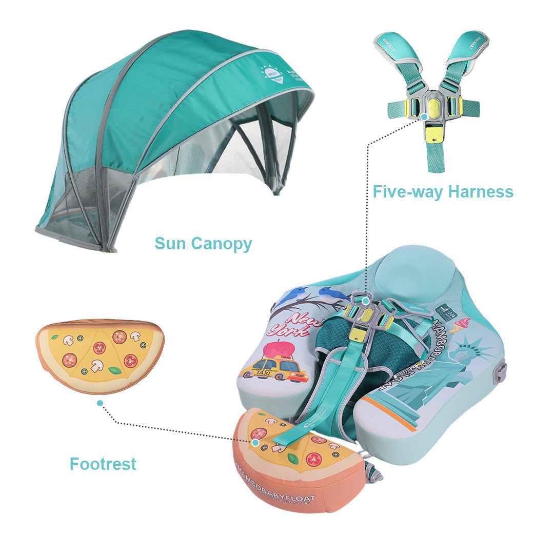 Mambobaby Deluxe™ New York Chest Float with 3D Canopy