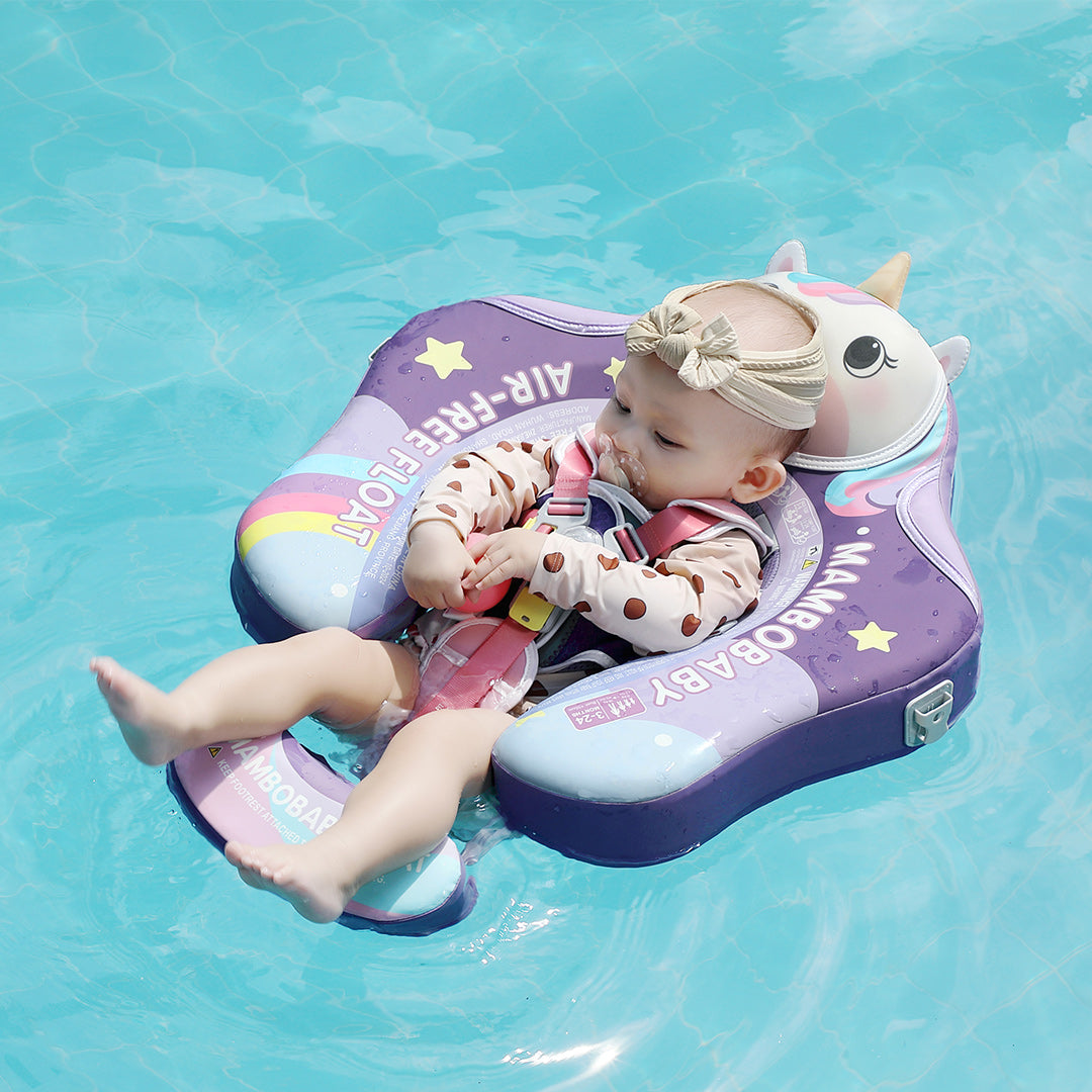 Mambobaby Deluxe™ Unicorn Air-Free Chest Float with 3D Canopy
