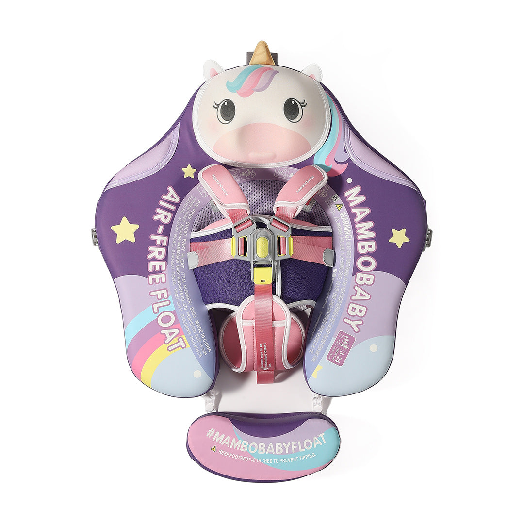 Mambobaby Deluxe™ Unicorn Air-Free Chest Float with 3D Canopy