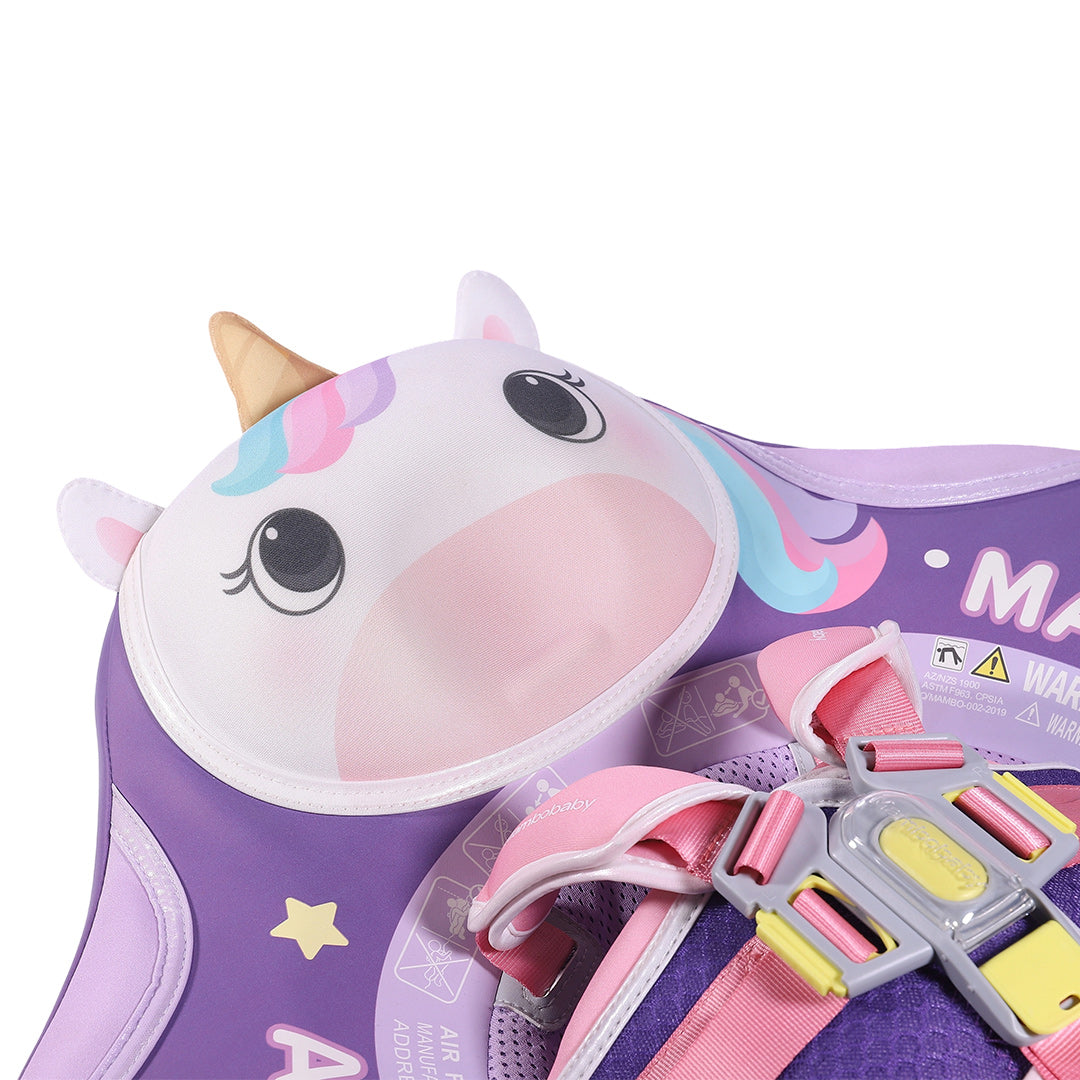 Mambobaby Deluxe™ Unicorn Air-Free Chest Float with 3D Canopy