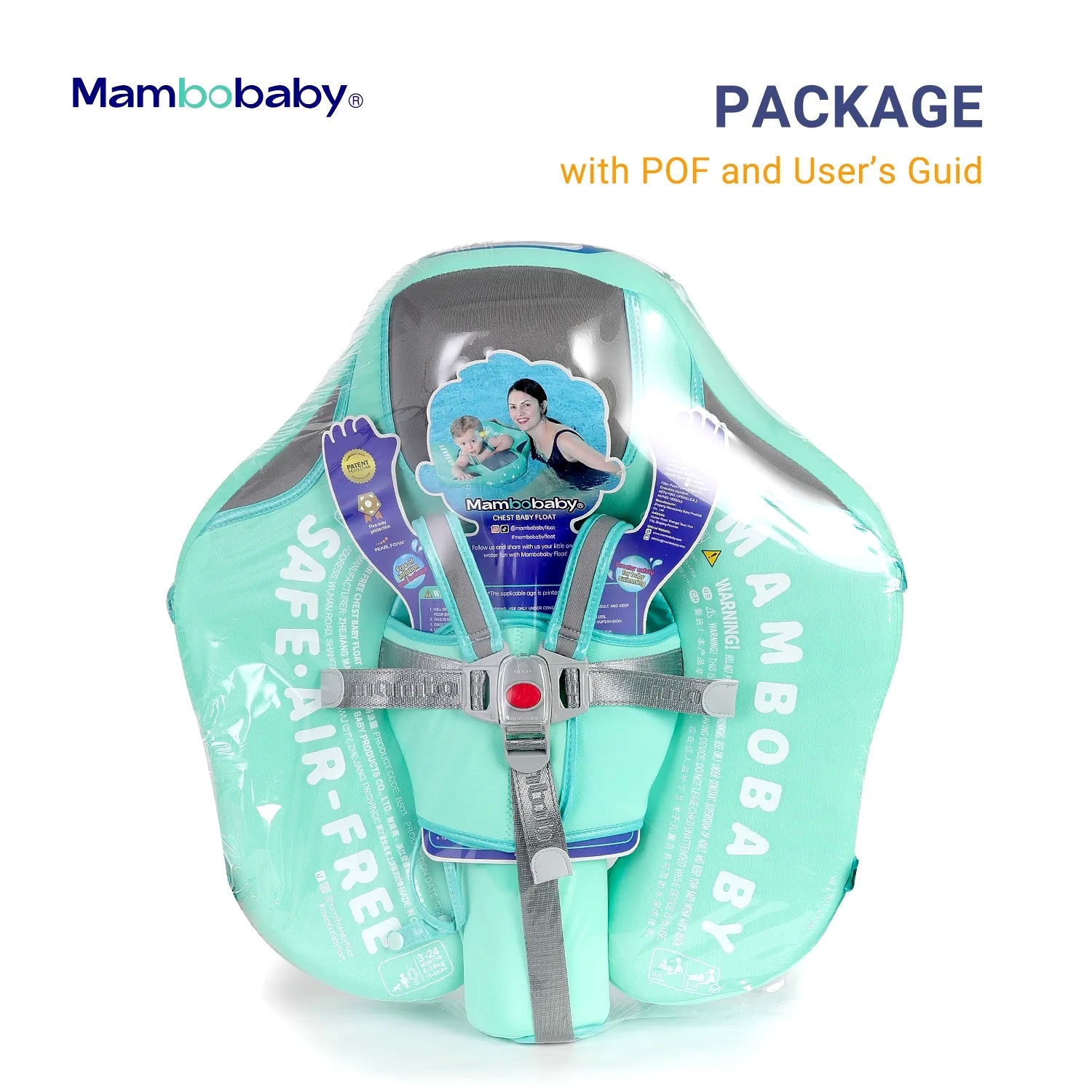 Mambobaby Classic™ Air-Free Chest  Float with Canopy