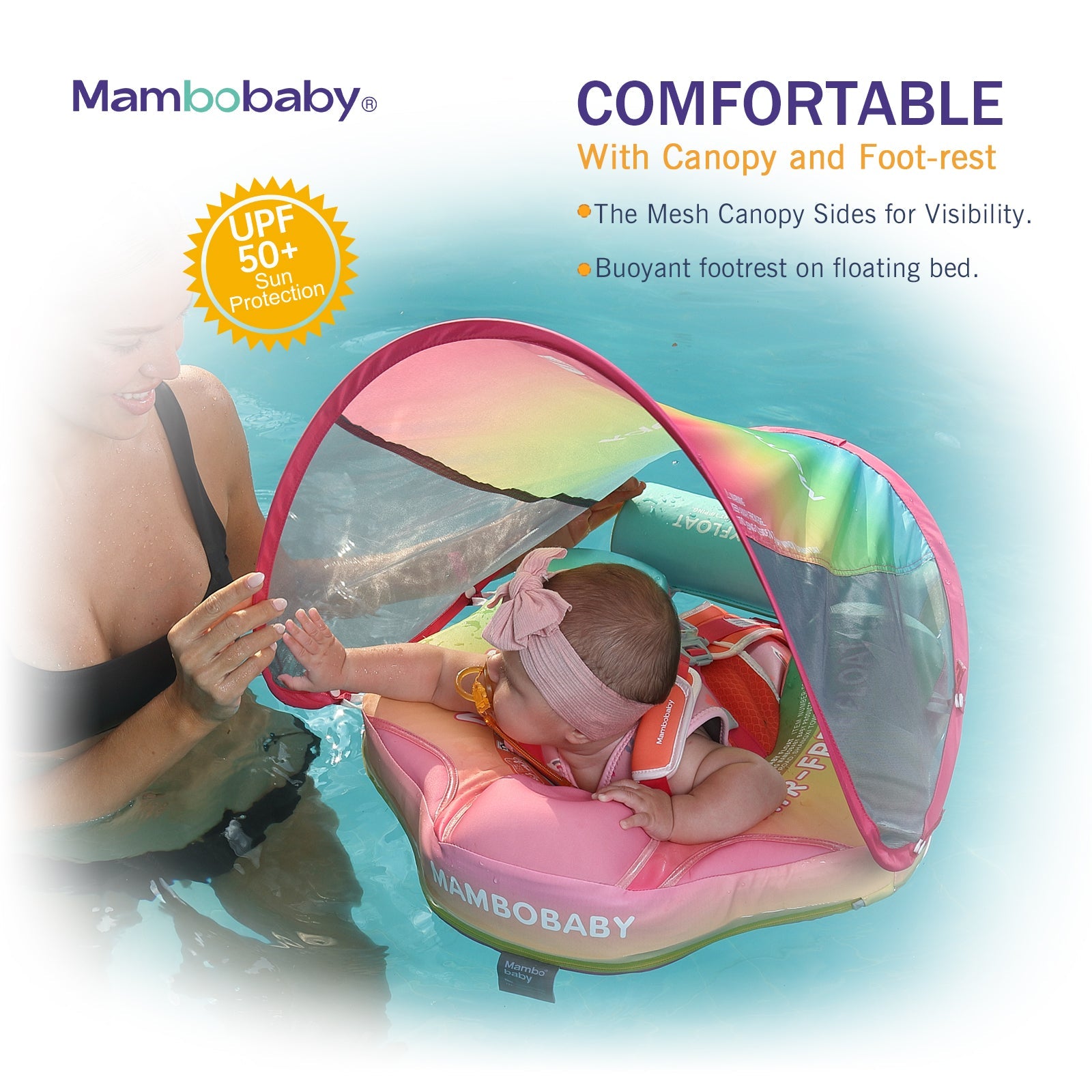 Mambobaby Deluxe™ Fade Color Chest Float with Canopy