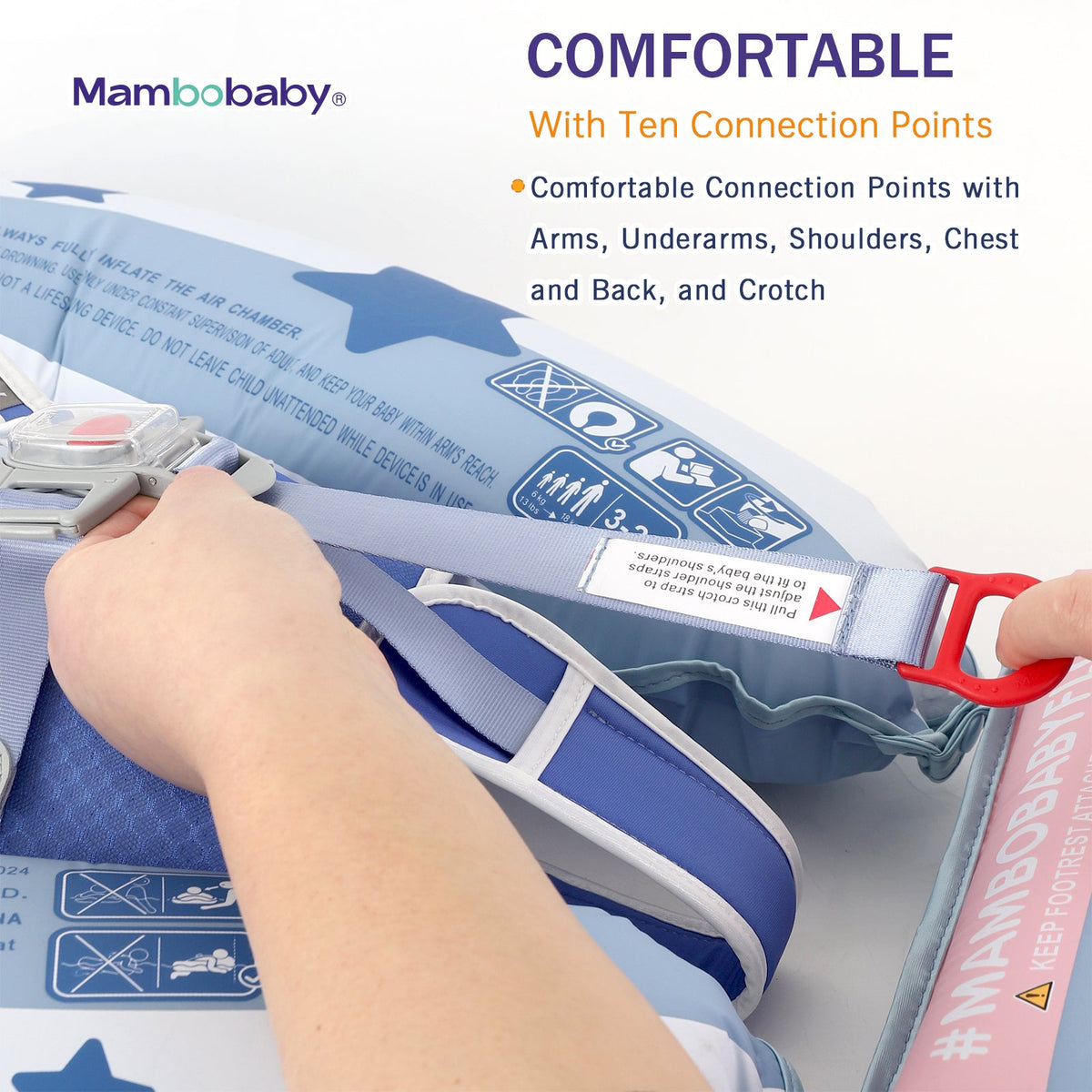 Mambobaby Go™ Self-Inflating Hot Air Balloon Chest Float with Flat Canopy