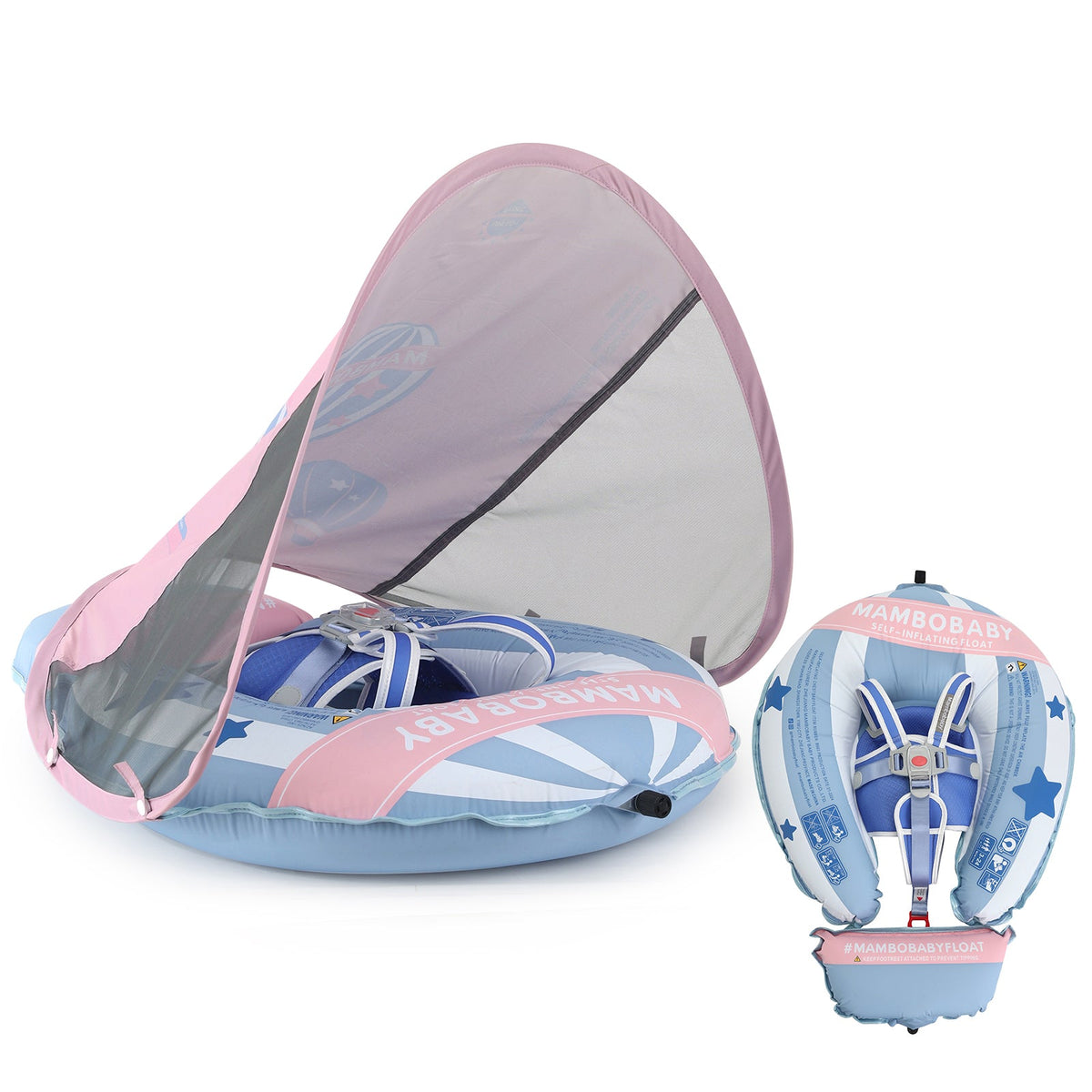 Mambobaby Go™ Self-Inflating Hot Air Balloon Chest Float with Flat Canopy