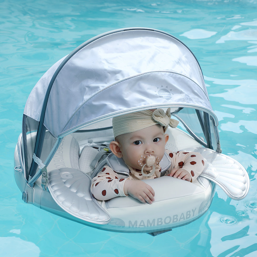 Mambobaby Deluxe™ Air-Free Wings Chest Float with 3D Canopy