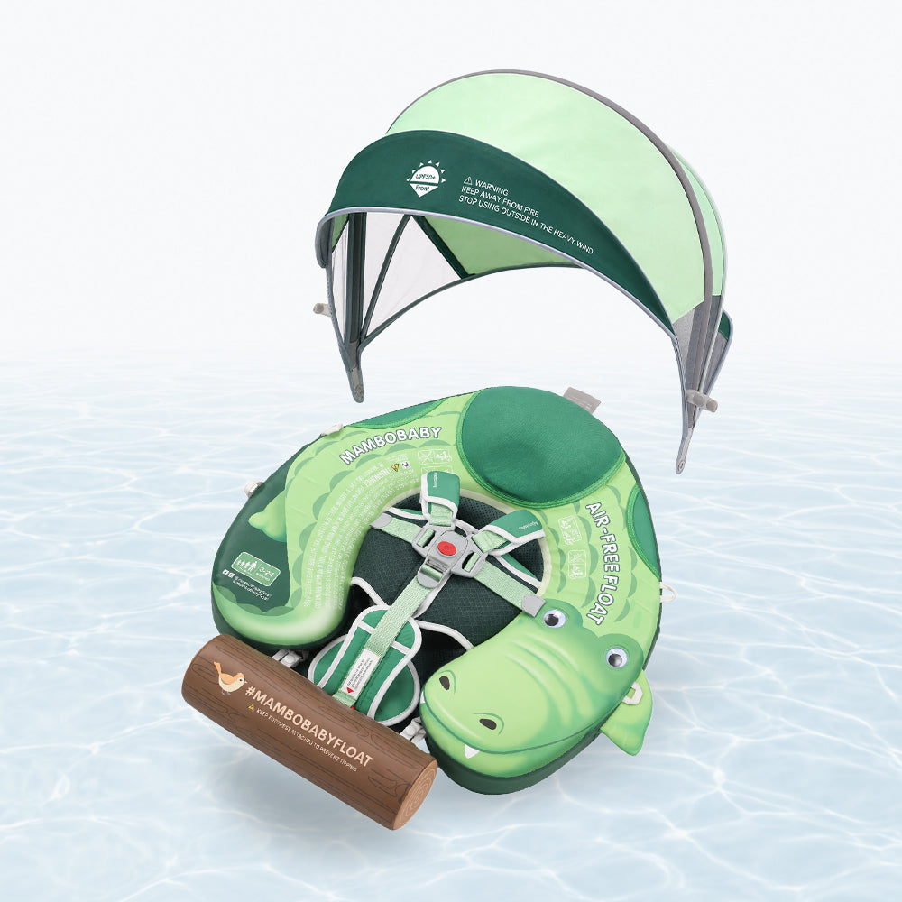 Mambobaby Deluxe™ Crocodile Chest Float with 3D Canopy