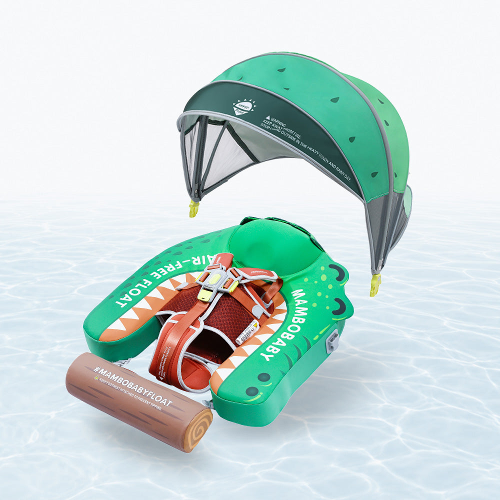 Mambobaby Deluxe™ Crocodile Chest Float with 3D Canopy